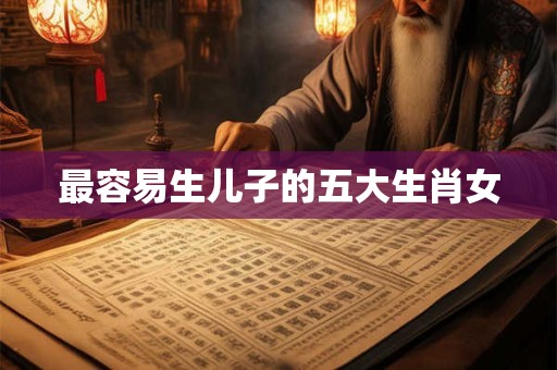 最容易生儿子的五大生肖女
