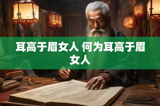 耳高于眉女人 何为耳高于眉女人