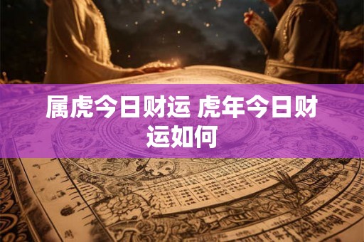 属虎今日财运 虎年今日财运如何