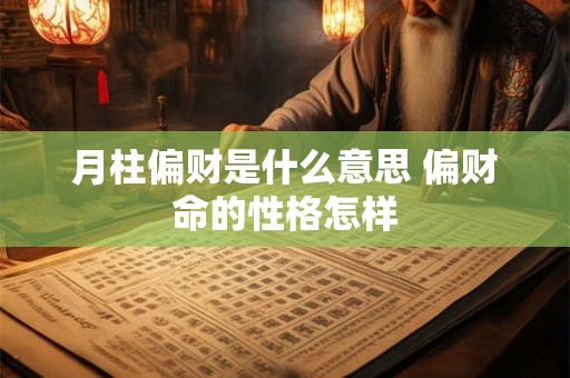 月柱偏财是什么意思 偏财命的性格怎样
