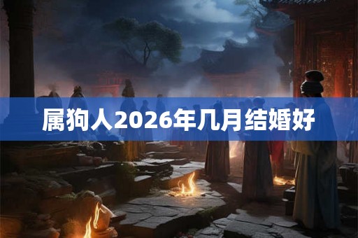 属狗人2026年几月结婚好