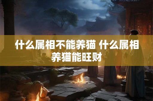 什么属相不能养猫 什么属相养猫能旺财
