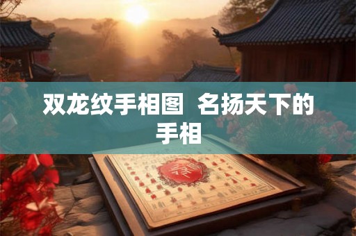 双龙纹手相图  名扬天下的手相