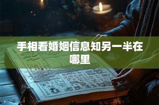手相看婚姻信息知另一半在哪里