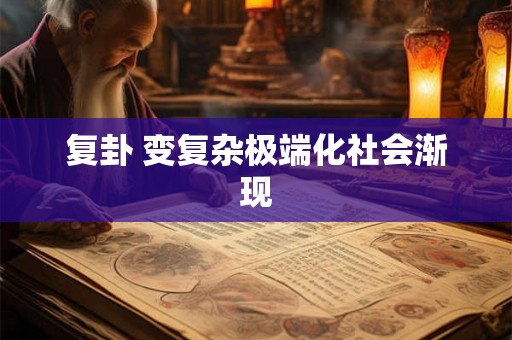 复卦 变复杂极端化社会渐现
