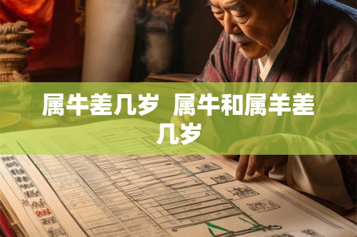 属牛差几岁  属牛和属羊差几岁