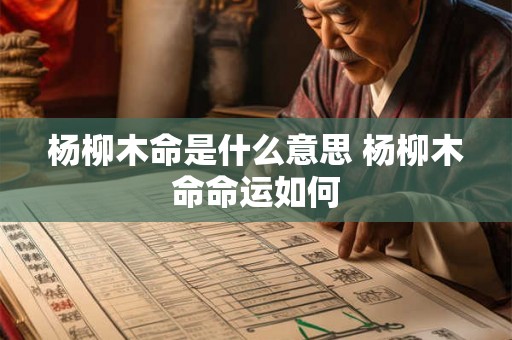 杨柳木命是什么意思 杨柳木命命运如何 杨柳木命是什么意思 杨柳木命命运如何