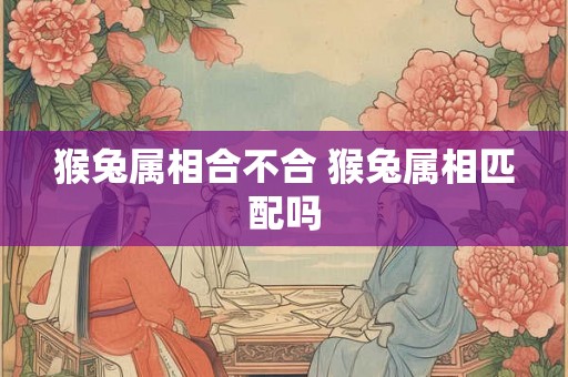 猴兔属相合不合 猴兔属相匹配吗