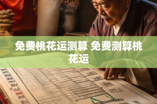免费桃花运测算 免费测算桃花运