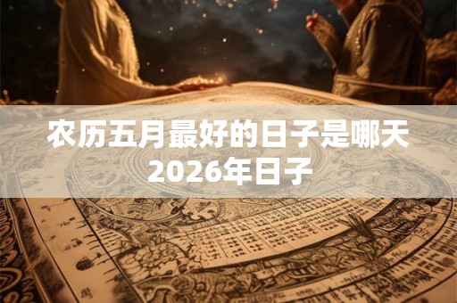 农历五月最好的日子是哪天2026年日子