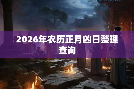 2026年农历正月凶日整理查询