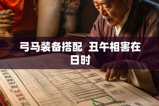 弓马装备搭配 丑午相害在日时 弓马装备搭配 丑午相害在日时