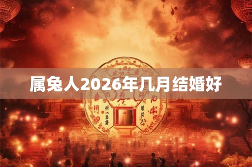 属兔人2026年几月结婚好