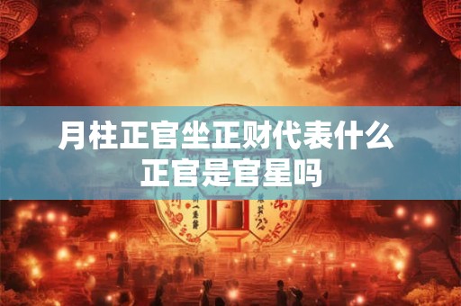 月柱正官坐正财代表什么 正官是官星吗
