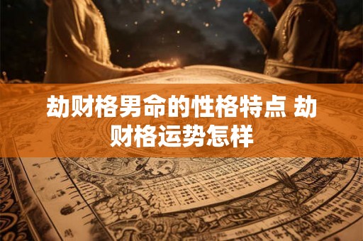 劫财格男命的性格特点 劫财格运势怎样
