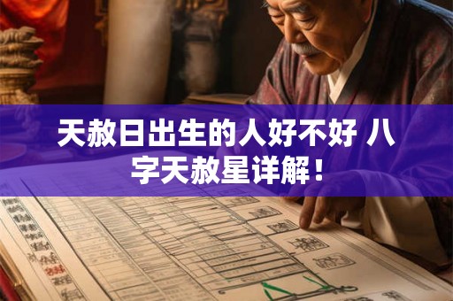 天赦日出生的人好不好 八字天赦星详解! 天赦日出生的人好不好 八字天赦星详解!