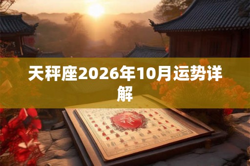 天秤座2026年10月运势详解