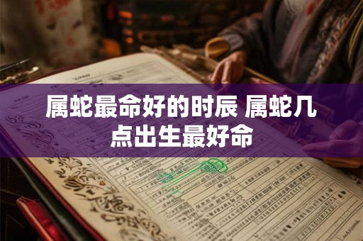 属蛇最命好的时辰 属蛇几点出生最好命 属蛇最命好的时辰 属蛇几点出生最好命