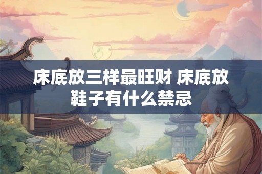 床底放三样最旺财 床底放鞋子有什么禁忌