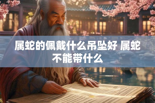 属蛇的佩戴什么吊坠好 属蛇不能带什么