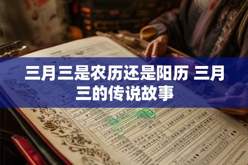 三月三是农历还是阳历 三月三的传说故事 三月三是农历还是阳历 三月三的传说故事