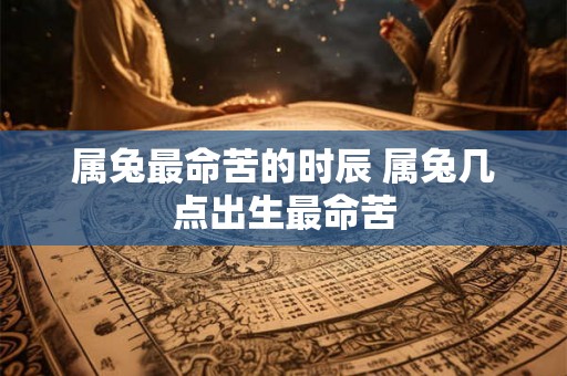 属兔最命苦的时辰 属兔几点出生最命苦