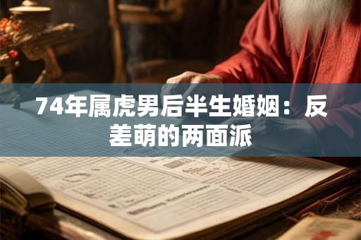 74年属虎男后半生婚姻：反差萌的两面派