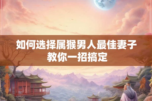 如何选择属猴男人最佳妻子 教你一招搞定