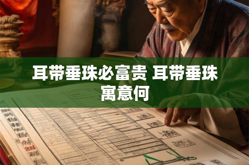 耳带垂珠必富贵 耳带垂珠寓意何 耳带垂珠必富贵 耳带垂珠寓意何