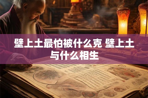 壁上土最怕被什么克 壁上土与什么相生 壁上土最怕被什么克 壁上土与什么相生