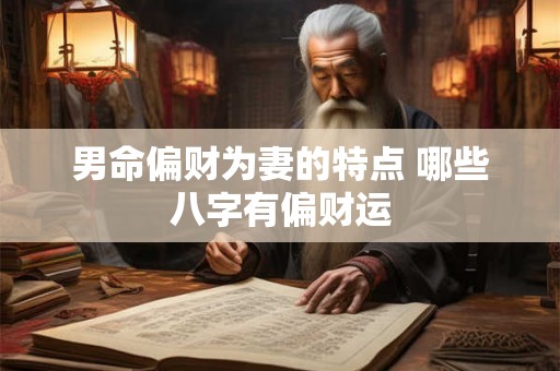 男命偏财为妻的特点 哪些八字有偏财运 男命偏财为妻的特点 哪些八字有偏财运