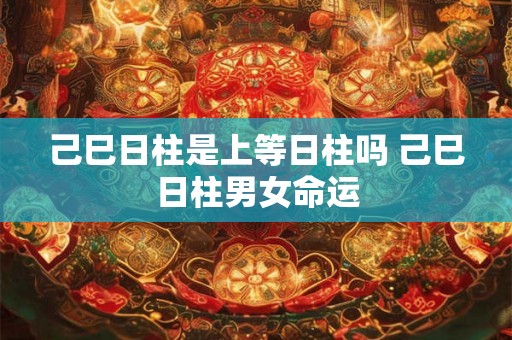 己巳日柱是上等日柱吗 己巳日柱男女命运