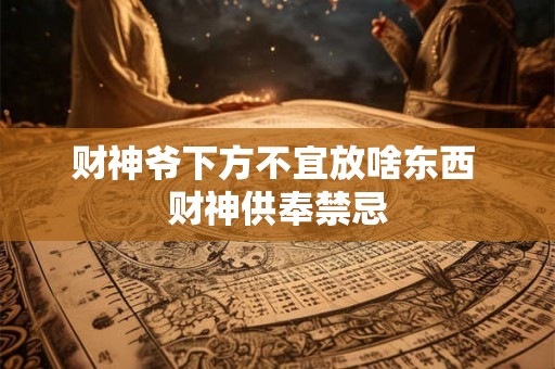 财神爷下方不宜放啥东西 财神供奉禁忌