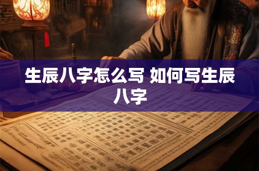 生辰八字怎么写 如何写生辰八字 生辰八字怎么写 如何写生辰八字