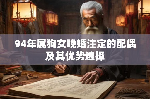 94年属狗女晚婚注定的配偶及其优势选择