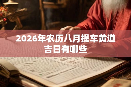 2026年农历八月提车黄道吉日有哪些 2026年农历八月提车黄道吉日有哪些
