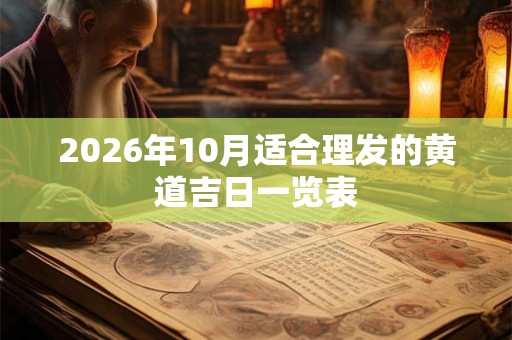 2026年10月适合理发的黄道吉日一览表 2026年10月适合理发的黄道吉日一览表