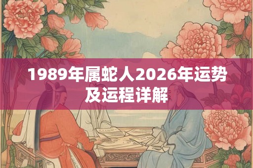 1989年属蛇人2026年运势及运程详解 1989年属蛇人2026年运势及运程详解