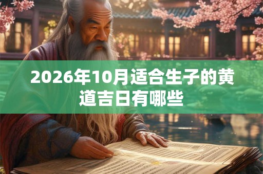 2026年10月适合生子的黄道吉日有哪些 2026年10月适合生子的黄道吉日有哪些