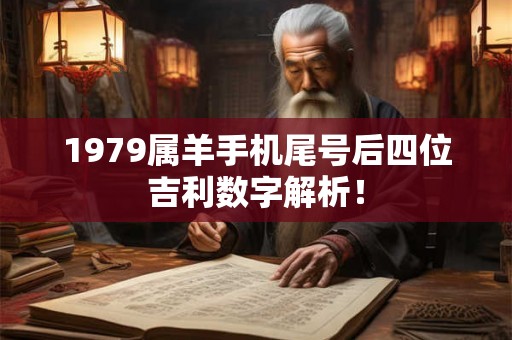 1979属羊手机尾号后四位吉利数字解析！