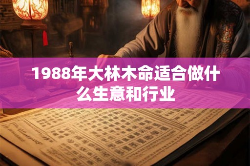 1988年大林木命适合做什么生意和行业