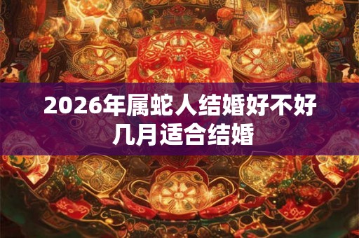 2026年属蛇人结婚好不好 几月适合结婚