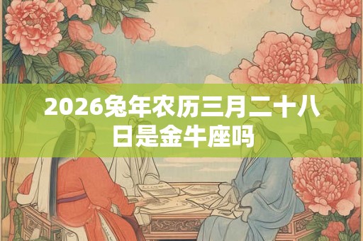 2026兔年农历三月二十八日是金牛座吗 2026兔年农历三月二十八日是金牛座吗