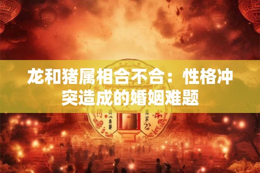 龙和猪属相合不合:性格冲突造成的婚姻难题 龙和猪属相合不合:性格冲突造成的婚姻难题