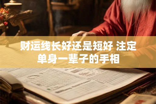 财运线长好还是短好 注定单身一辈子的手相