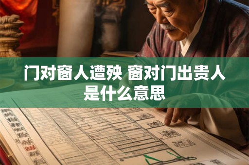 门对窗人遭殃 窗对门出贵人是什么意思 门对窗人遭殃 窗对门出贵人是什么意思