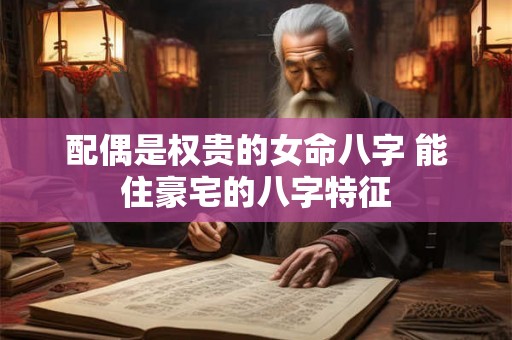配偶是权贵的女命八字 能住豪宅的八字特征 配偶是权贵的女命八字 能住豪宅的八字特征