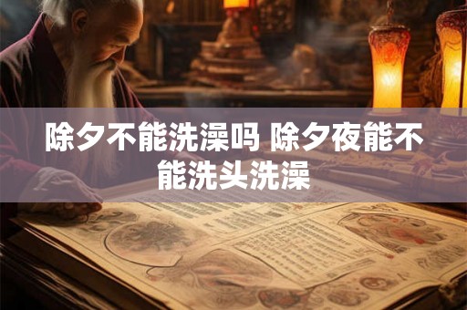 除夕不能洗澡吗 除夕夜能不能洗头洗澡
