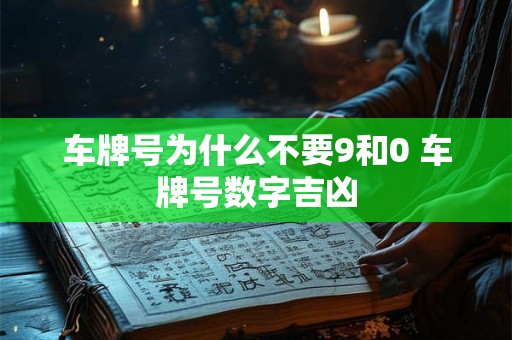 车牌号为什么不要9和0 车牌号数字吉凶 车牌号为什么不要9和0 车牌号数字吉凶