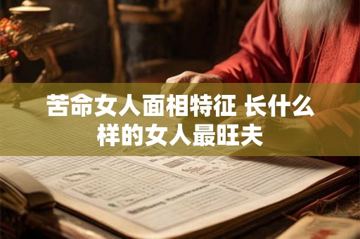 苦命女人面相特征 长什么样的女人最旺夫 苦命女人面相特征 长什么样的女人最旺夫